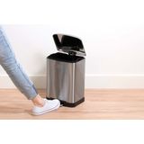 Dirt Devil Pedaalemmer 12 Liter - Prullenbak Badkamer - RVS - Zilver