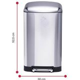 Dirt Devil Pedaalemmer 20 Liter - Prullenbak - RVS - Zilver