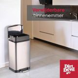 Dirt Devil Pedaalemmer 20 Liter - Prullenbak - RVS - Zilver