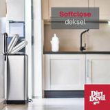 Dirt Devil Pedaalemmer 20 Liter - Prullenbak - RVS - Zilver