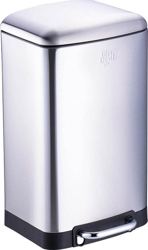 Dirt Devil Pedaalemmer 20 Liter - Prullenbak - RVS - Zilver