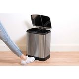 Dirt Devil Pedaalemmer 12 Liter - Prullenbak Badkamer - RVS - Zilver