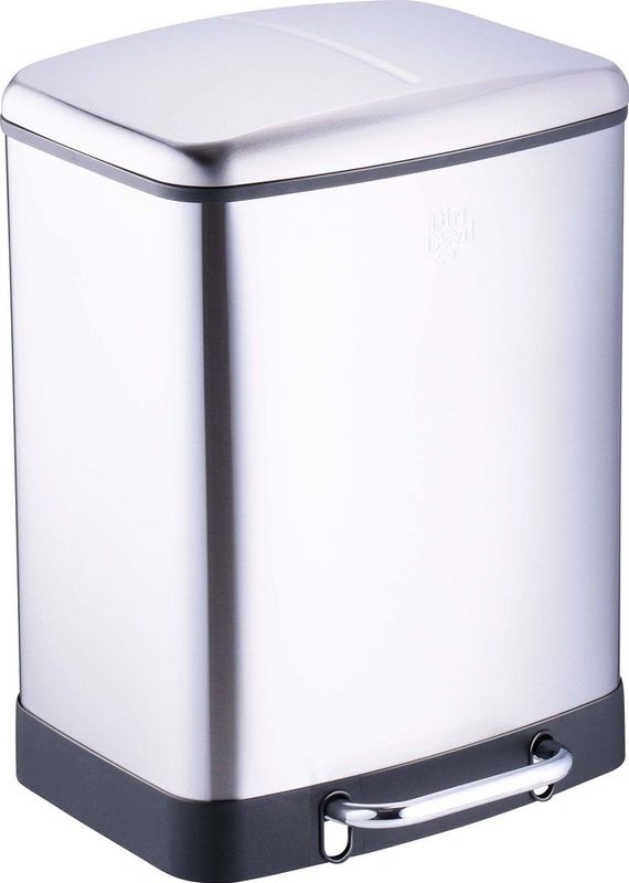 Dirt Devil Pedaalemmer 12 Liter - Prullenbak Badkamer - RVS - Zilver