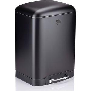 Dirt Devil Pedaalemmer 6 Liter - Prullenbak Badkamer - RVS - Zwart