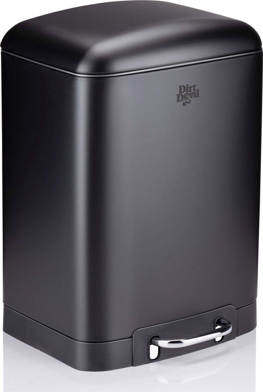 Dirt Devil Pedaalemmer 6 Liter - Prullenbak Badkamer - RVS - Zwart