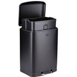 Dirt Devil Pedaalemmer 12 Liter - Prullenbak Badkamer - RVS - Zwart