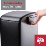 Dirt Devil Pedaalemmer 12 Liter - Prullenbak Badkamer - RVS - Zwart