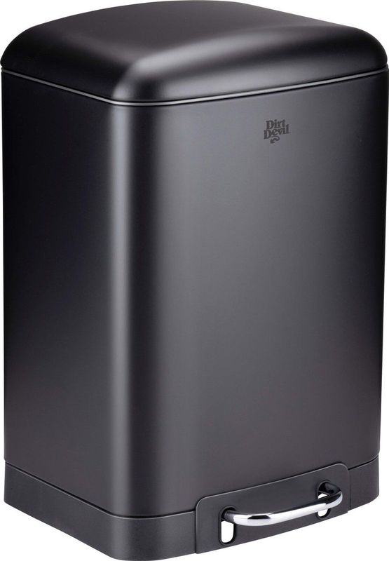 Dirt Devil Pedaalemmer 12 Liter - Prullenbak Badkamer - RVS - Zwart