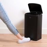 Dirt Devil Pedaalemmer 20L - Prullenbak - RVS - Zwart