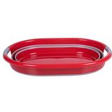 Dirt Devil Opvouwbare Wasmand - 27 L - 60 x 45 x 30 CM - Opgevouwen 10 CM hoog - Rood/ Grijs