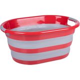 Dirt Devil Opvouwbare Wasmand - 27 L - 60 x 45 x 30 CM - Opgevouwen 10 CM hoog - Rood/ Grijs
