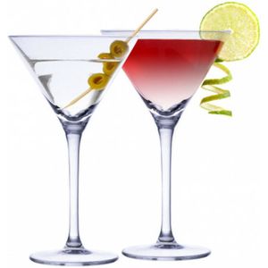4x Martini cocktailglazen 220 ml - 22 cl - Cocktail glazen - Cocktails drinken - Cocktails
