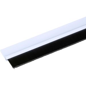 Kinzo - Tochtstrip - Wit/Zwart - 1 Meter - Borstel - Zelfklevend