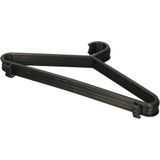 Dirt Devil Kledinghangers met broekstang - 10x - kunststof - zwart - 36 x 21 cm