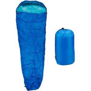 Camp Active Mummy Slaapzak - Zomerslaapzak voor 5°C tot 10°C - 210 x 80 cm - Blauw