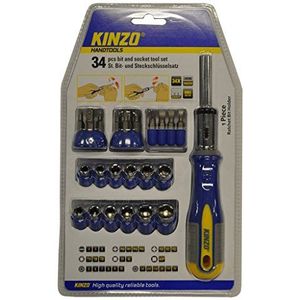 KINZO bit en socket tool set 34 stuks, 54200