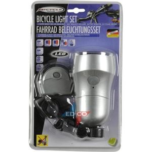 Bicycle Gear Fietsverlichting Set 10 Lux Zilver