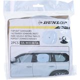 Dunlop - Auto Zonnescherm - Set van 2 - Wit - Nylon