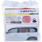 Dunlop - Autozonnescherm - Rood - Nylon - Set van 2 stuks
