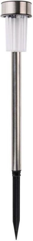 Grundig Tuinverlichting op zonne-energie, 10 stuks, tuinlampen voor buiten, met wit licht, levensduur van 6-8 uur, IP44 waterbestendig, diameter 4,8 x 36,5 cm, roestvrij staal