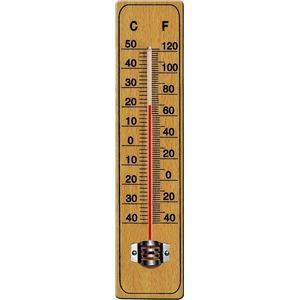 Houten Thermometer Kamerthermometer Binnen en Buiten - Celsius & Fahrenheit