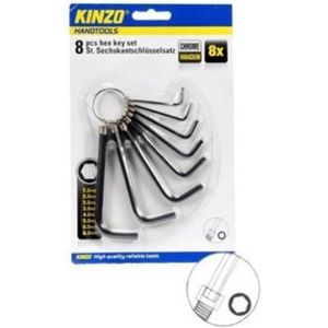 Kinzo Inbussleutels Ring 1.5 t/m 6.0 mm - 8 delig