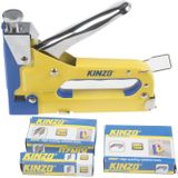 Kinzo Tacker Nietmachine - Incl. 1500 Spijkers en Nieten - Voor Vloerbedekking en Hout