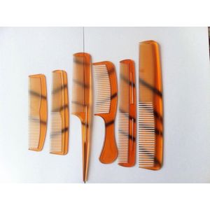 Kam Set 6 Stuks | Professioneel Kappers | styling Kam set | haarstyling | haarkam | kammen | haarborstel | knippen | haren kammen |