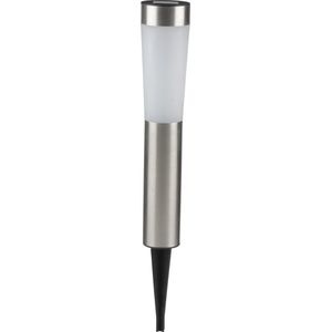 LED RVS grondspie tuinverlichting solar lantaarn 7,5x56cm