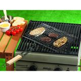 BBQ Collection barbecue rooster - klem grill - metaal/hout - 55 x 35 x 2 cm - vlees/vis/groente