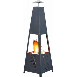 Edco metalen vuurkorf 100 cm hoog - bovenstuk 30x30x55cm