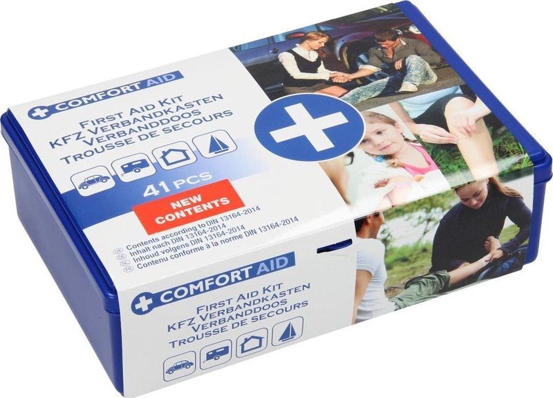 Comfort Aid - Verbanddoos - 41-delige EHBO-kit - Voor Thuis/Auto/Vakantie