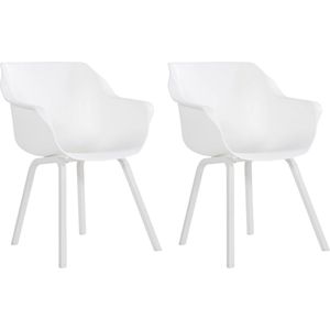 2x Sophie Element dining tuinstoel wit Hartman