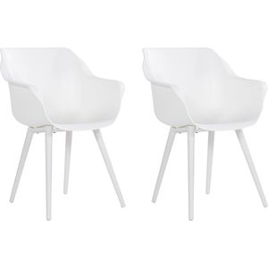 Hartman - Sophie - Tuinstoel - Wit - Set van 2 - Aluminium Onderstel