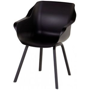 Hartman - Sophie Element - Dining Armstoel - Carbon Black - Aluminium Poot