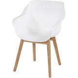 Hartman Sophie Studio dining tuinstoel , Natural Teak,Wit - Ecru ,  Kunststof  ,