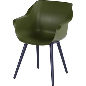 Hartman Sophie Studio Dining Armstoel - Moss Green - Carbon Black Poot