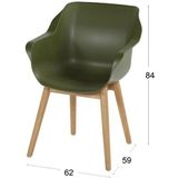 Hartman Sophie Teak Tuinstoel - Set Van 2 - Moss Green