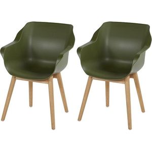 Hartman Sophie Teak Tuinstoel - Set Van 2 - Moss Green