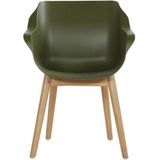 Hartman Sophie Studio dining armstoel - Moss Green - Teak poot