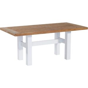 Hartman Yasmani Tuintafel L180 X B90 X H75 - Vintage Bruin Teakhout - Wit H-Frame