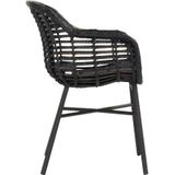 Tuinstoel Hartman Cecilia Dining Chair alu legs Carbon Black Black Puma Wicker