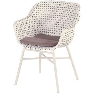 Tuinstoel Hartman Delphine Dining Chair Royal White Moccacino Wicker