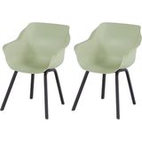 Tuinstoel Hartman Sophie Element Armchair Carbon Black French Green (set van 2)