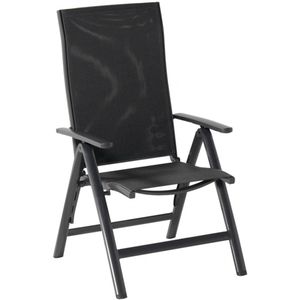 Hartman - Sitges - Verstelbare Tuinstoel - Antraciet - Aluminium - Textileen