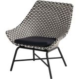 Hartman | Loungestoel Delphine | Nouveaux Rotin White-Black