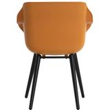 Hartman Sophie armchair tuinstoel met armleuning - Oranje - set van 2 - zwart studio onderstel