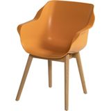 Hartman Sophie Studio dining armstoel - Indian Orange - Teak poot