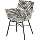 Tuinstoel Hartman Delphine Design Carbon Black Nouveaux Rotin White Black