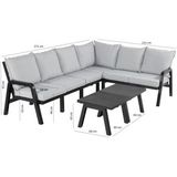 Hartman Ibiza Royal Grey Loungeset Hoekbank (L)